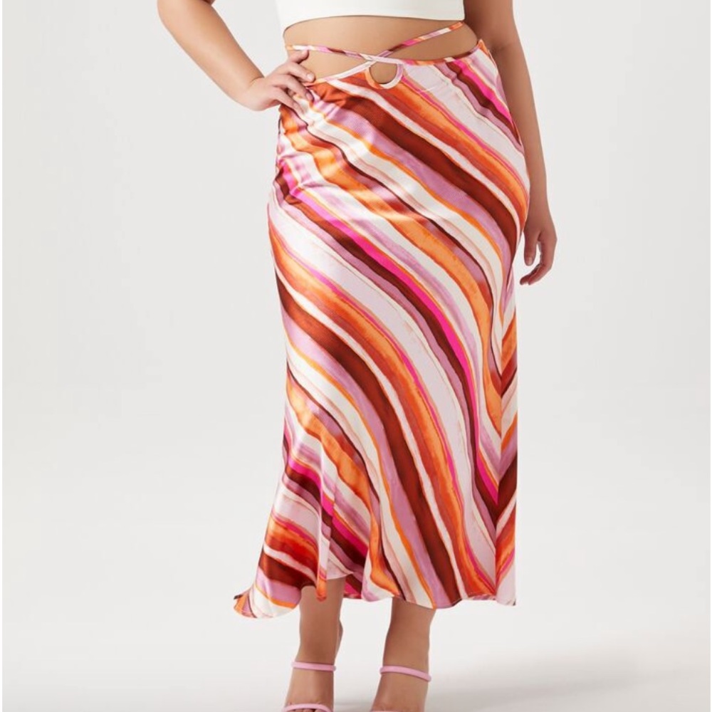 Satin Slip Skirt (Plus Size)